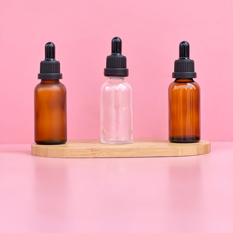 30Ml Glass Bottle With Black Tamper Proof Dropper (Round)