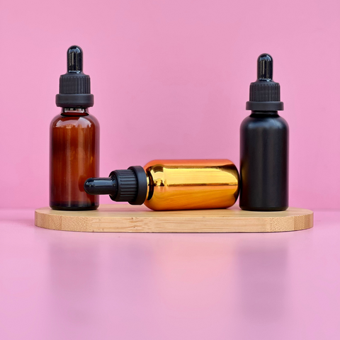 30Ml Glass Bottle With Black Tamper Proof Dropper (Round)