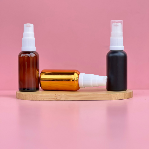 30Ml Glass Bottle With White Treatment Pump (Round)