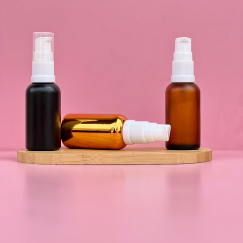 30Ml Glass Bottle With White Treatment Pump (Round)