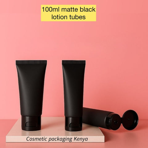 100Ml Matte Black Lotion Tube