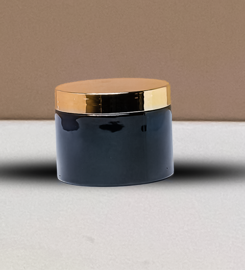 300g Plastic Jar With Gold Electroplated Lid