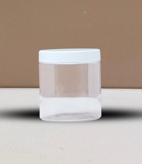 500g Plastic Jar With White Lid