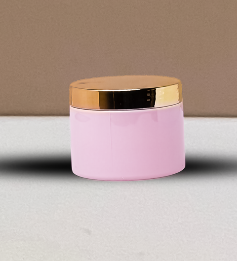 300g Plastic Jar With Gold Electroplated Lid