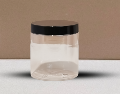 500g Plastic Jar With Black Lid