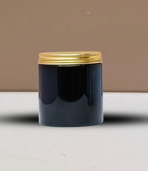 500g Plastic Jar With Gold Aluminium Lid
