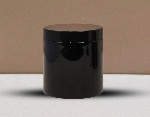 500g Plastic Jar With Black Lid