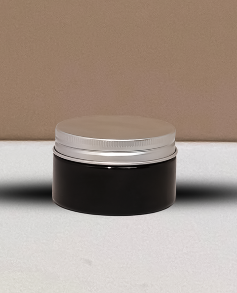 100g Plastic Jar With Silver Aluminium Lid