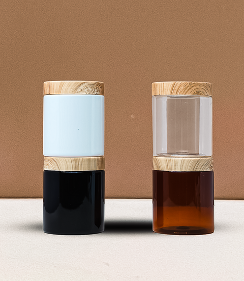 250g Tall Plastic Jar With Bamboo Lid