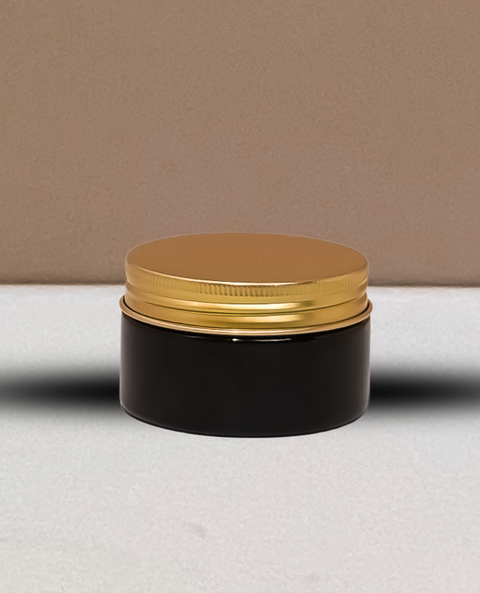 100g Plastic Jar With Gold Aluminium Lid