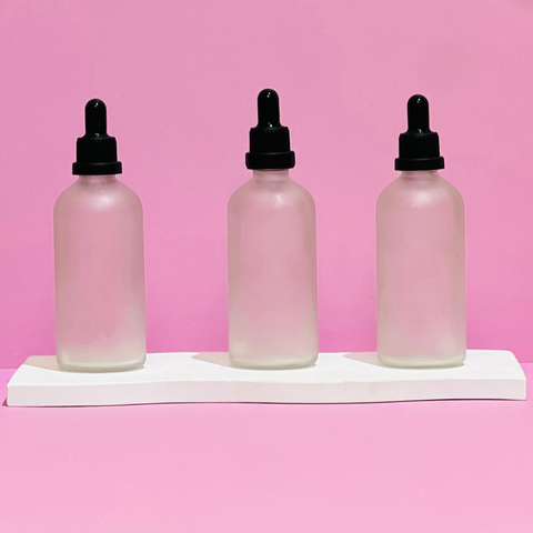 100Ml Glass Bottle With Black Tamper Proof Dropper (Round)