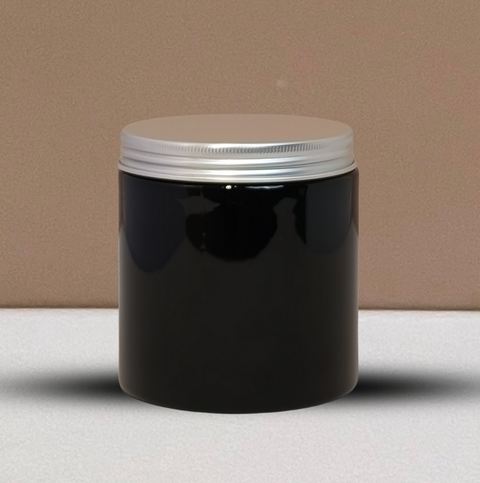 500g Plastic Jar With Silver Aluminium Lid