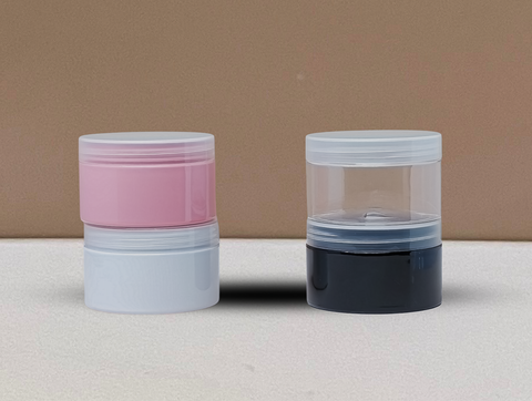 250g Wide Plastic Jar With Clear Lid