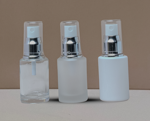 30Ml Glass Bottle With Silver Mist Sprayer (Flat)