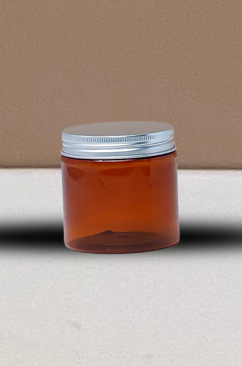 200g Plastic Jar With Silver Aluminium Lid