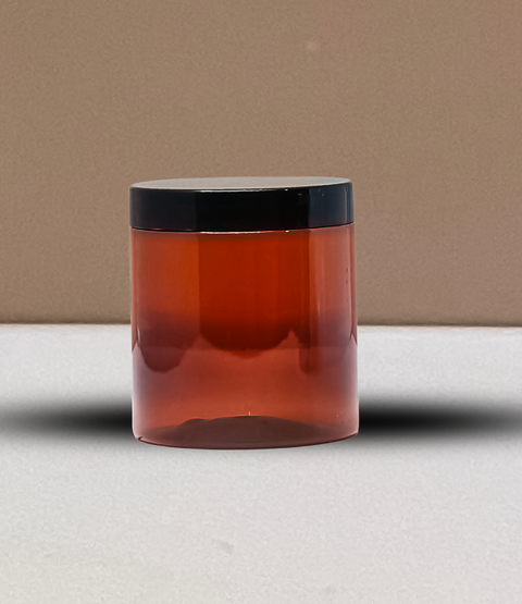 500g Plastic Jar With Black Lid