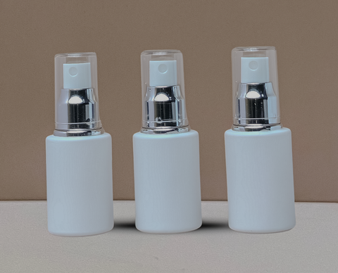 30Ml Glass Bottle With Silver Mist Sprayer (Flat)