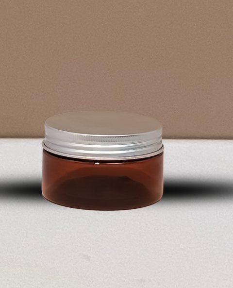 100g Plastic Jar With Silver Aluminium Lid