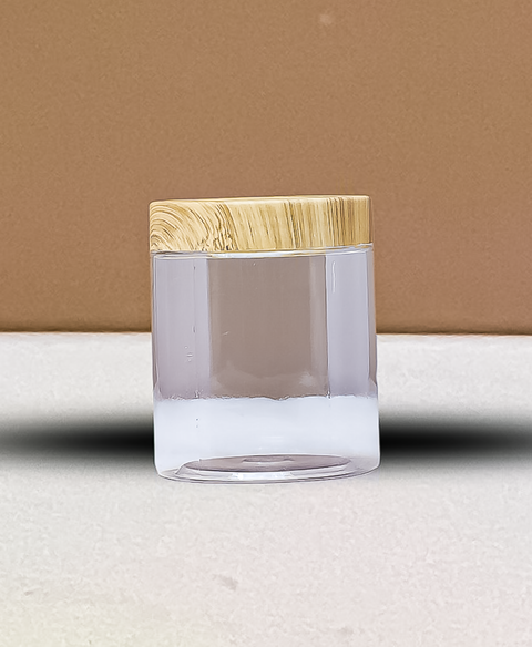 250g Tall Plastic Jar With Bamboo Lid