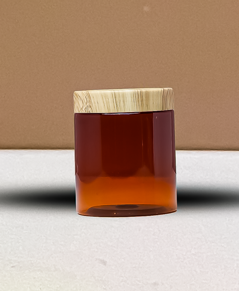 250g Tall Plastic Jar With Bamboo Lid