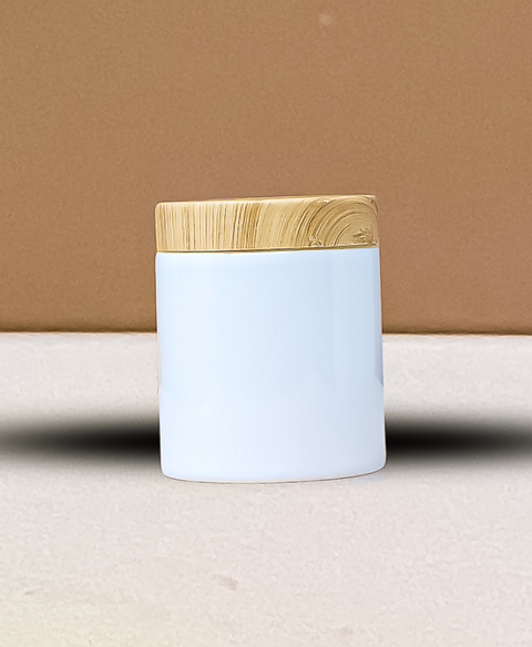 250g Tall Plastic Jar With Bamboo Lid