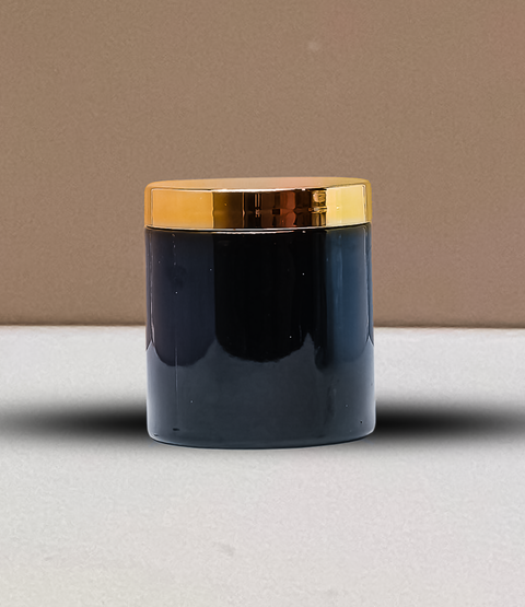 500g Plastic Jar With Gold Electroplated Lid