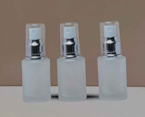30Ml Glass Bottle With Silver Mist Sprayer (Flat)