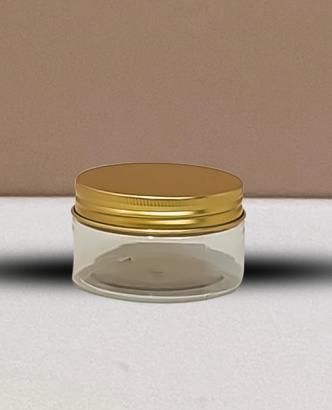 100g Plastic Jar With Gold Aluminium Lid