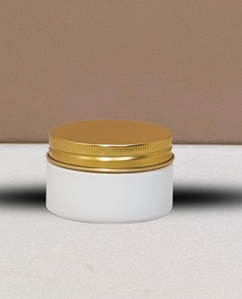 100g Plastic Jar With Gold Aluminium Lid