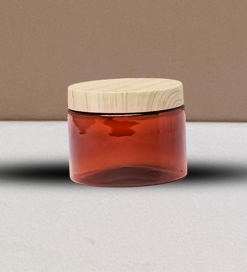 300g Plastic Jar With Bamboo Lid