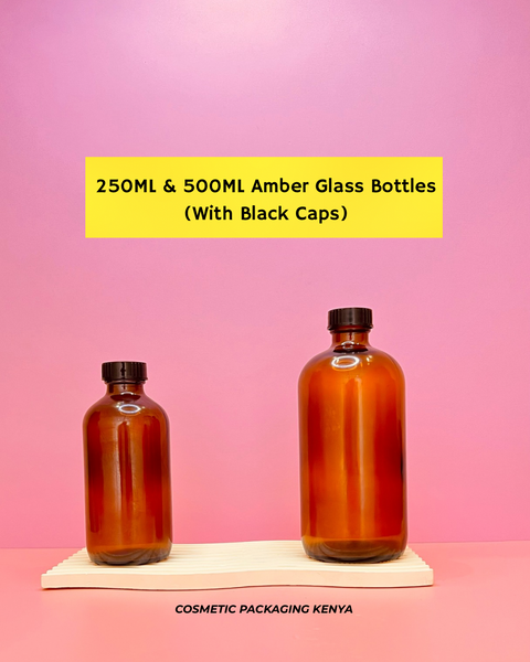 500ml Amber Glass Bottle + Bottle Cap