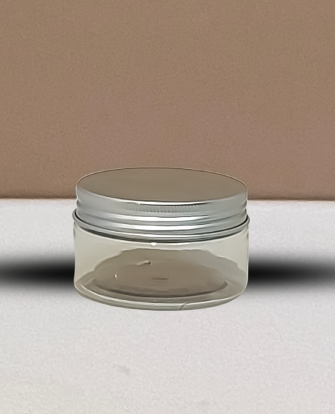 100g Plastic Jar With Silver Aluminium Lid