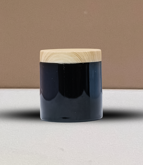 500g Wide Plastic Jar With Bamboo Lid