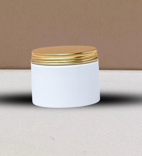 300g Plastic Jar With Gold Aluminium Lid