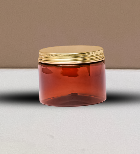 300g Plastic Jar With Gold Aluminium Lid