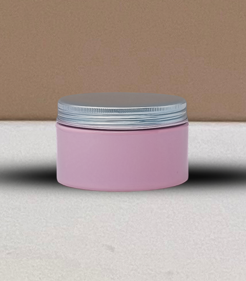 250g Wide Plastic Jar With Silver Aluminium Lid