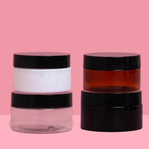 100g Plastic Jar With Black Lid