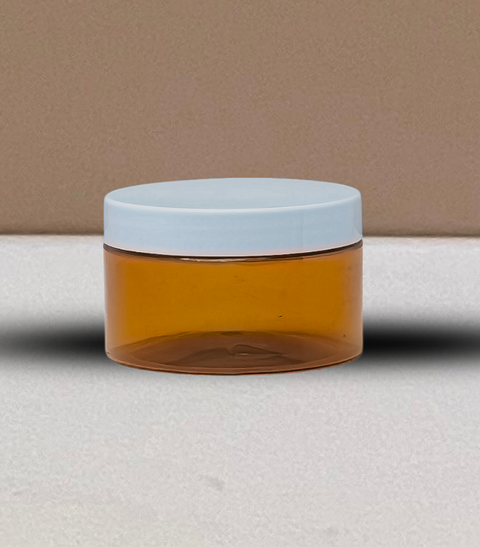 250g Wide Plastic Jar With White Lid