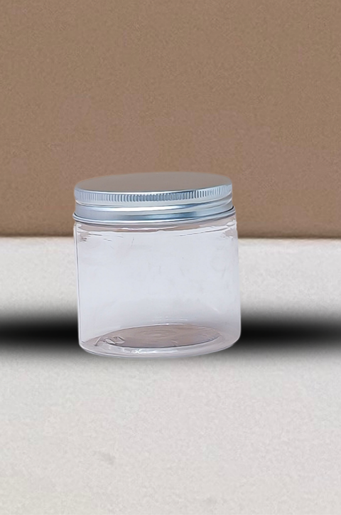 200g Plastic Jar With Silver Aluminium Lid
