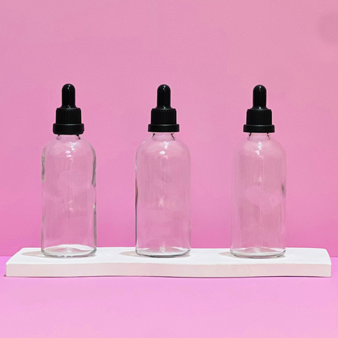 100Ml Glass Bottle With Black Tamper Proof Dropper (Round)