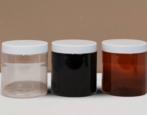 500g Plastic Jar With White Lid