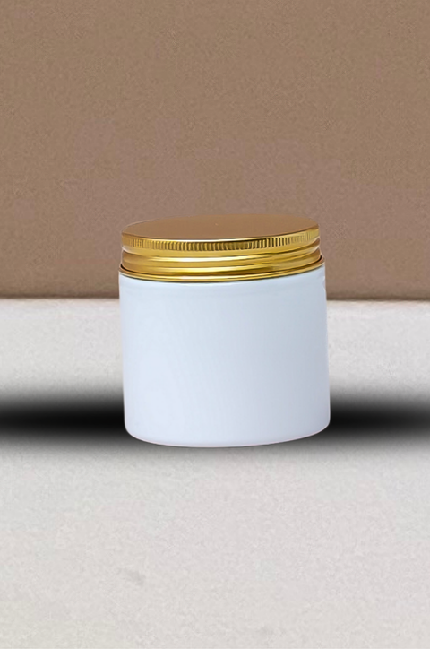 200g Plastic Jar With Gold Aluminium Lid