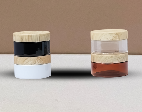 100g Plastic Jar With Bamboo Lid
