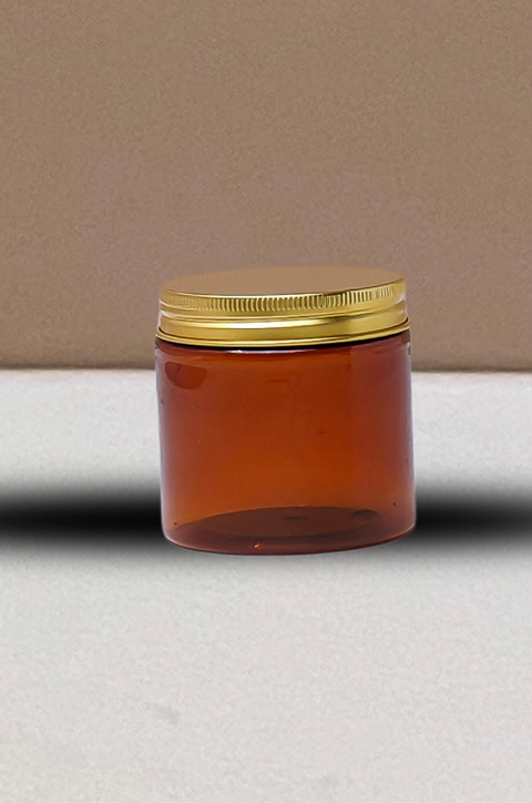 200g Plastic Jar With Gold Aluminium Lid