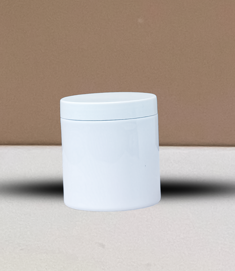 500g Plastic Jar With White Lid
