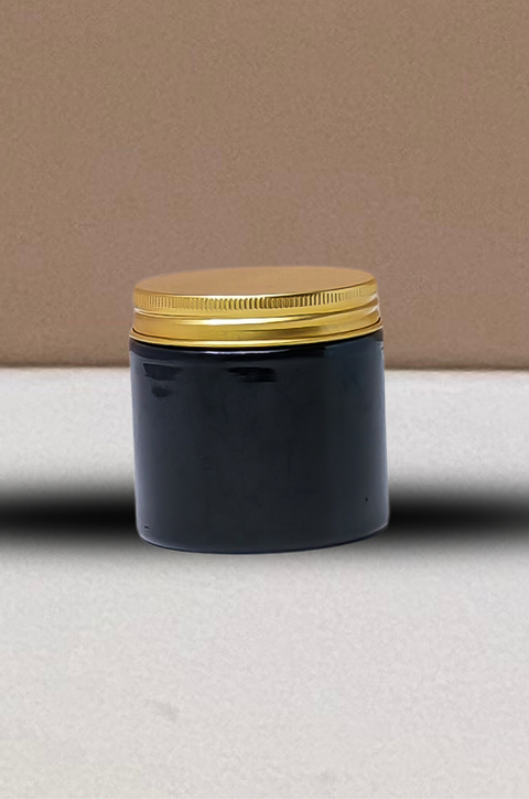 200g Plastic Jar With Gold Aluminium Lid