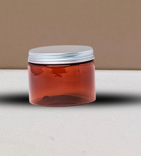 300g Plastic Jar With Silver Aluminium Lid