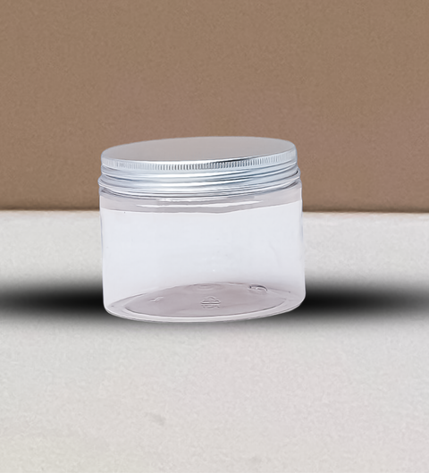 300g Plastic Jar With Silver Aluminium Lid