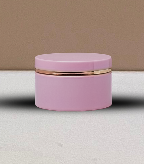 250g Jar with Pink Lid + Gold Strip