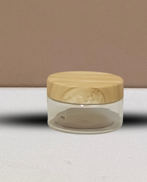 100g Plastic Jar With Bamboo Lid